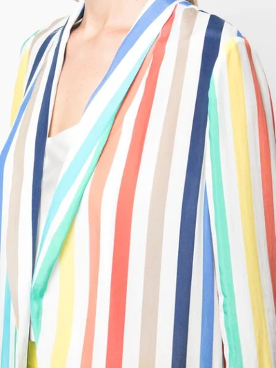 Shop Alice And Olivia Striped Blazer In Rainbowstripe