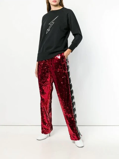 Faith Connexion X Kappa Sequin Trousers In 600 Red | ModeSens