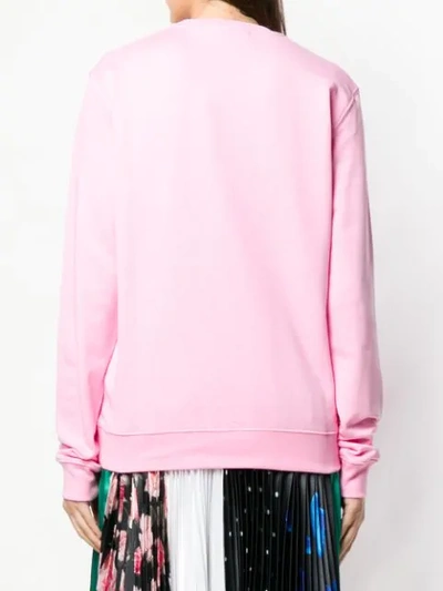 Shop Msgm Basic Logo Sweatshirt In Pink