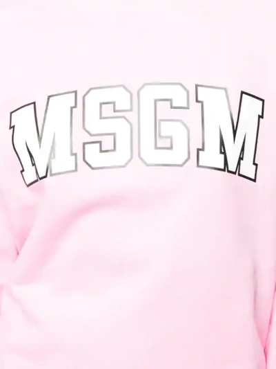 Shop Msgm Basic Logo Sweatshirt In Pink