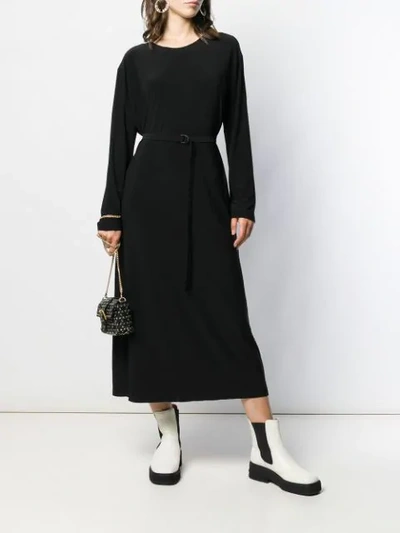 Shop Norma Kamali Boyfriend Longsleeved Dress In Black