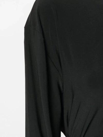 Shop Norma Kamali Boyfriend Longsleeved Dress In Black