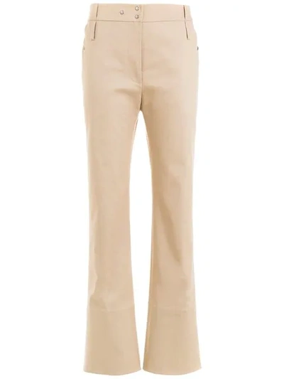 Shop Gloria Coelho Tailored Cropped Trousers In Neutrals