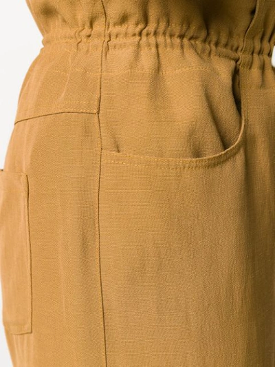 Shop Anntian Drawstring Waist Trousers - Brown