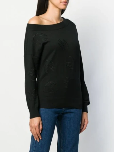 Shop Mcq By Alexander Mcqueen Swallow Logo Sweater In Black