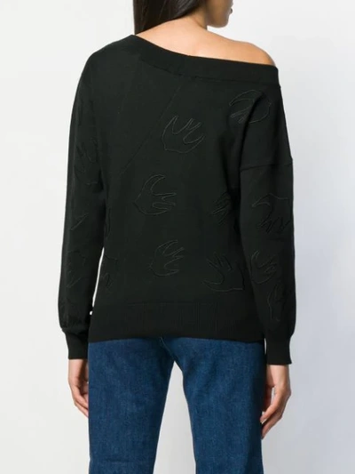 Shop Mcq By Alexander Mcqueen Swallow Logo Sweater In Black
