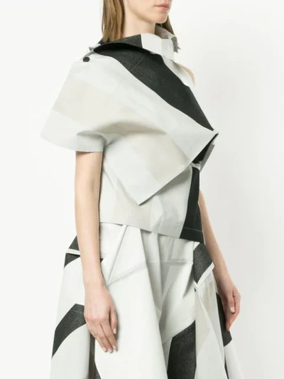 Shop 132 5. Issey Miyake Panelled Asymmetric Top In White