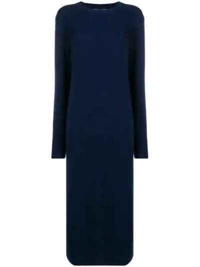 Shop Sonia Rykiel Tie-sleeve Dress In Blue