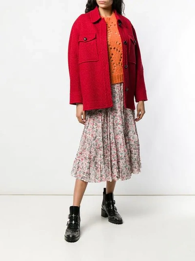 Shop Isabel Marant Étoile Gervey Oversized Jacket In Red