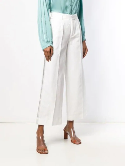 Shop Forte Forte Classic Flared Trousers - Neutrals