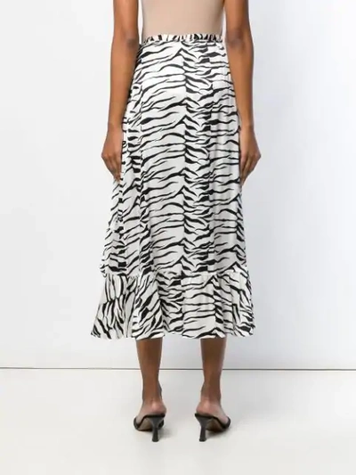 Shop Rixo London Zebra Print Skirt - Black