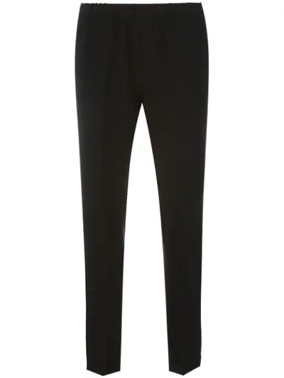 Shop Alberto Biani Colour Block Straight Trousers In Black