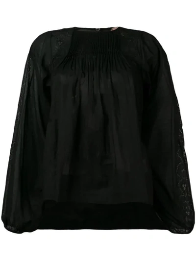 Shop N°21 Embroidered Design Blouse In Black