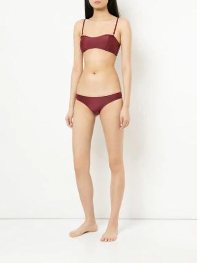 Duskii Bandeau Bikini Top In Red