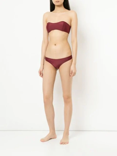 Duskii Bandeau Bikini Top In Red