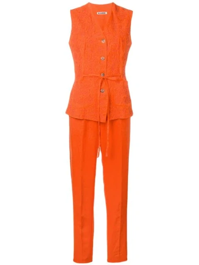 Pre-owned Jil Sander Vintage Set Aus Top Und Hose In Orange