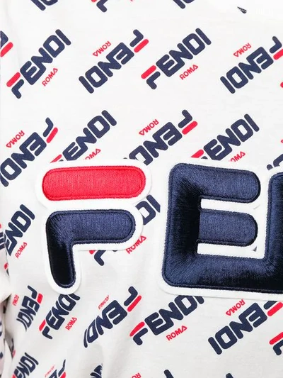 FENDI FENDIMANIA PRINTED T-SHIRT - 白色