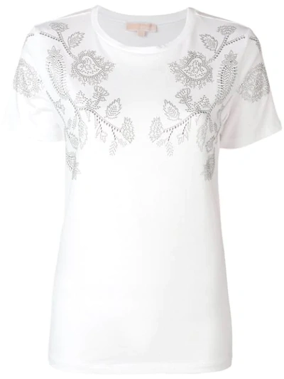 Shop Michael Michael Kors Micro Stud T-shirt - White