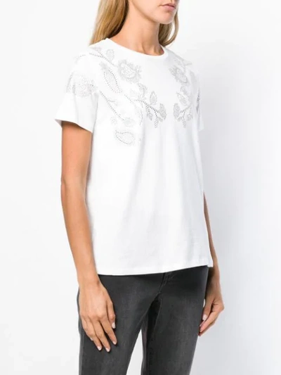 Shop Michael Michael Kors Micro Stud T-shirt - White