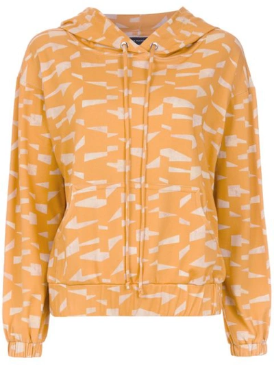 Shop Andrea Marques Printed Hoodie In Grafismo Amarelo