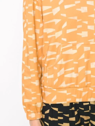 Shop Andrea Marques Printed Hoodie In Grafismo Amarelo