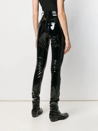 Shop Maison Margiela High-waist Skinny Trousers In Black