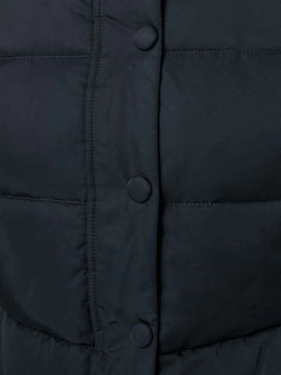 Shop Emporio Armani Padded Puffer Jacket - Blue