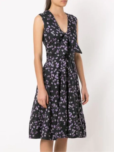 Shop Andrea Marques Printed Laço Dress - Black