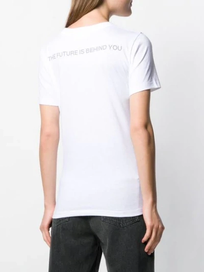 Shop Courrèges Contrast Logo T-shirt In White