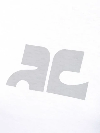 Shop Courrèges Contrast Logo T-shirt In White