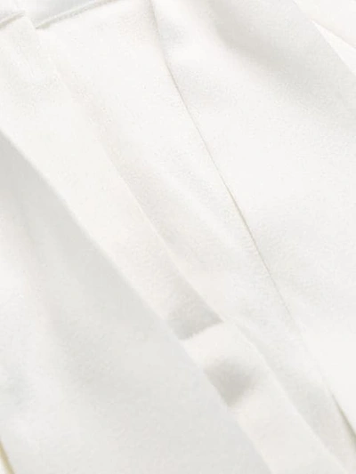 Shop Balmain Tie Front Straight Trousers - White