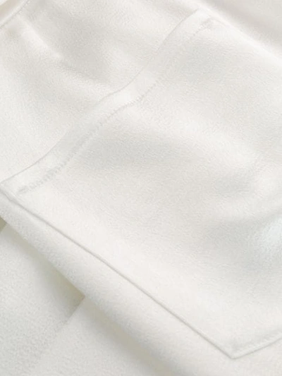 Shop Balmain Tie Front Straight Trousers - White