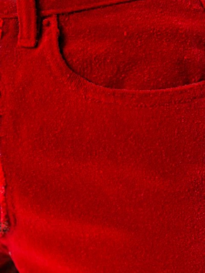 Shop Mm6 Maison Margiela Schlaghose Mit Hohem Bund In Red