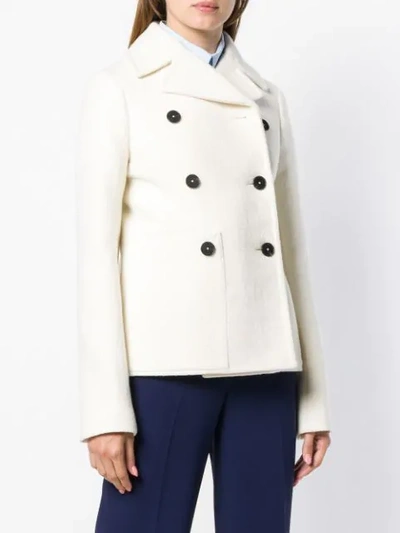 Shop Jil Sander Double Breasted Fitted Jacket In White