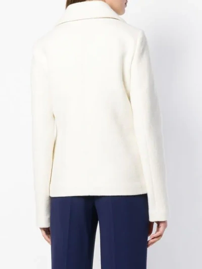 Shop Jil Sander Double Breasted Fitted Jacket In White