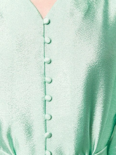 Shop Stine Goya Farrow Metallic Mini Dress In Green