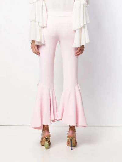 Shop Giambattista Valli Asymmetric Bell Bottom Trousers In Pink