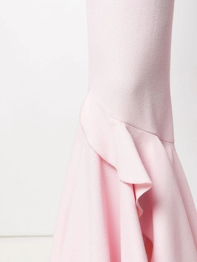 Shop Giambattista Valli Asymmetric Bell Bottom Trousers In Pink