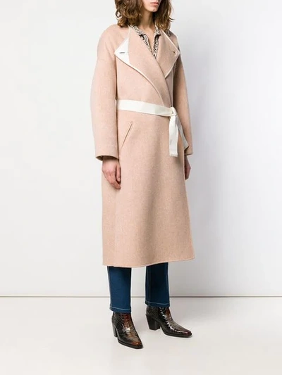 Shop Isabel Marant Felton Belted Coat In Neutrals