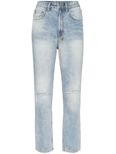 Shop Ksubi Chlo Wasted Mortal Ripped Jeans In Blue