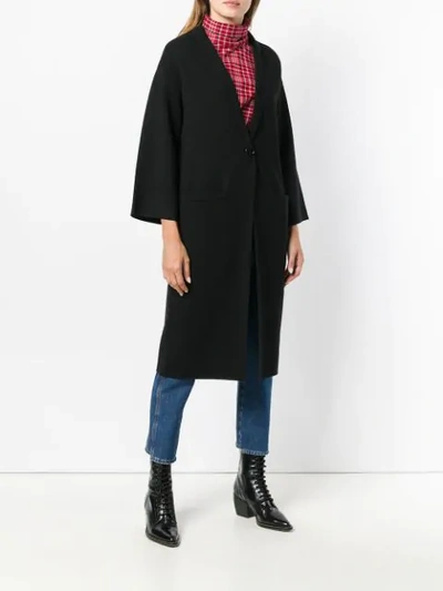 Shop Steffen Schraut Oversized Sleeves Coat - Black