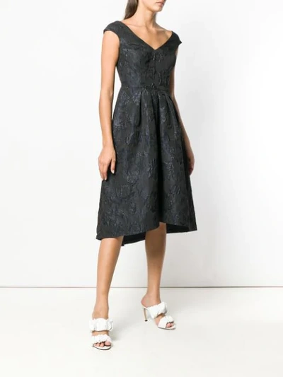 Shop Lauren Ralph Lauren Angelicara Midi Dress In Black