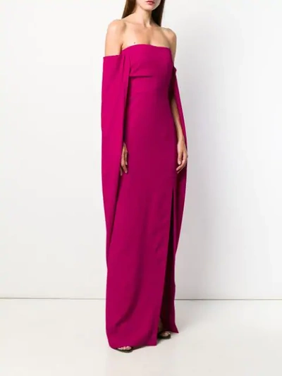 Shop Tom Ford Off-the-shoulder Draped Gown In Rosa