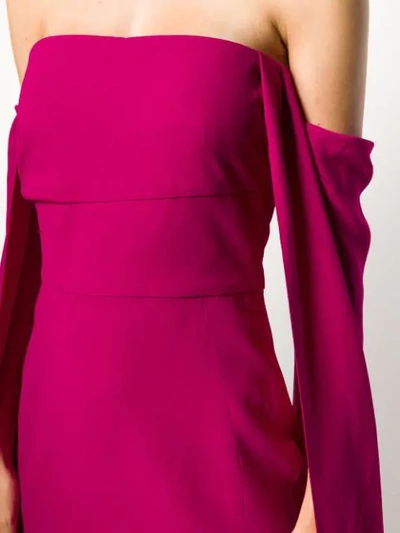 Shop Tom Ford Off-the-shoulder Draped Gown In Rosa