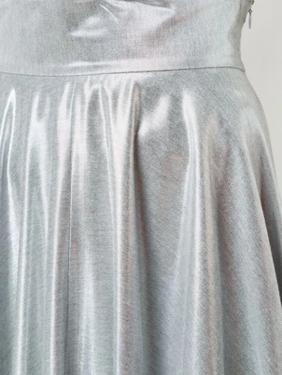 Shop Diane Von Furstenberg High Waisted Long Skirt In Metallic