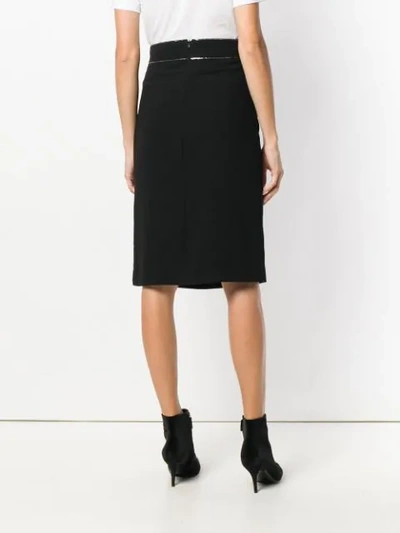 Shop Boutique Moschino High Waisted Pencil Skirt In Black