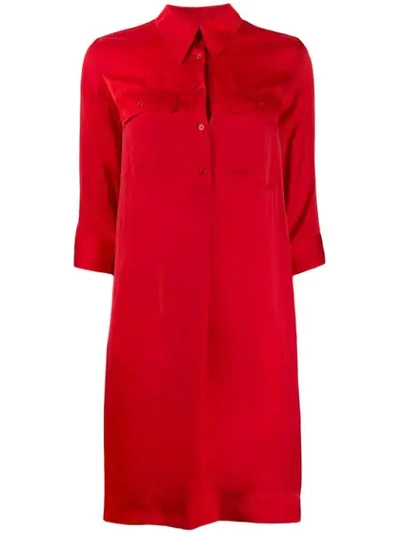 Shop Zadig & Voltaire Roa Chemise Dress In Passion