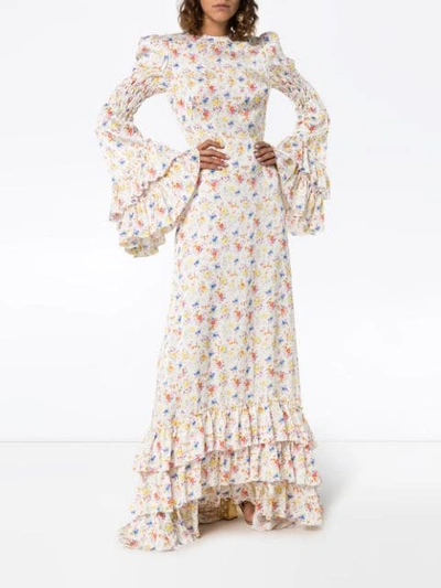 Shop The Vampire's Wife Floral Print Maxi Dress In Multicoloured