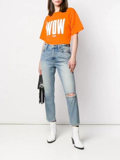 Shop Current Elliott Faded Cropped Jeans In Blue