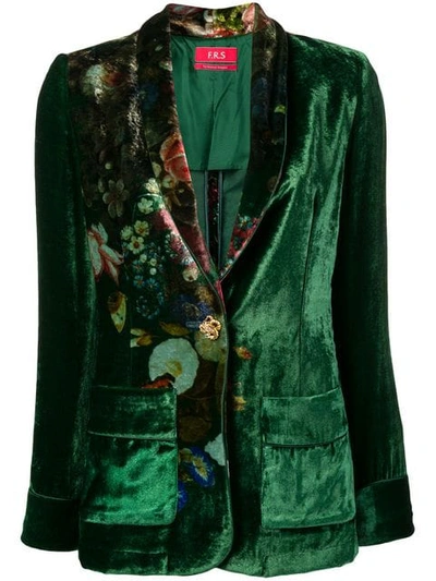 Shop F.r.s For Restless Sleepers Floral Print Blazer In Green